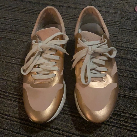Free People Rose Gold Sneakers - Picture 1 of 10